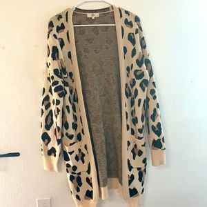 Cheetah print cardigan